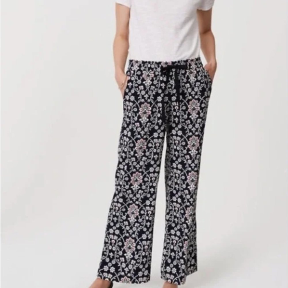 LOFT Floral Drawstring Pants